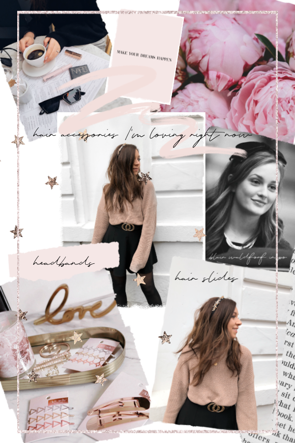 Why I Am Loving Hair Accessories Right Now, hair accessories, headbands, hair slides, my kitsch, blair waldorf, blair waldorf headbands, diamante word hair slides